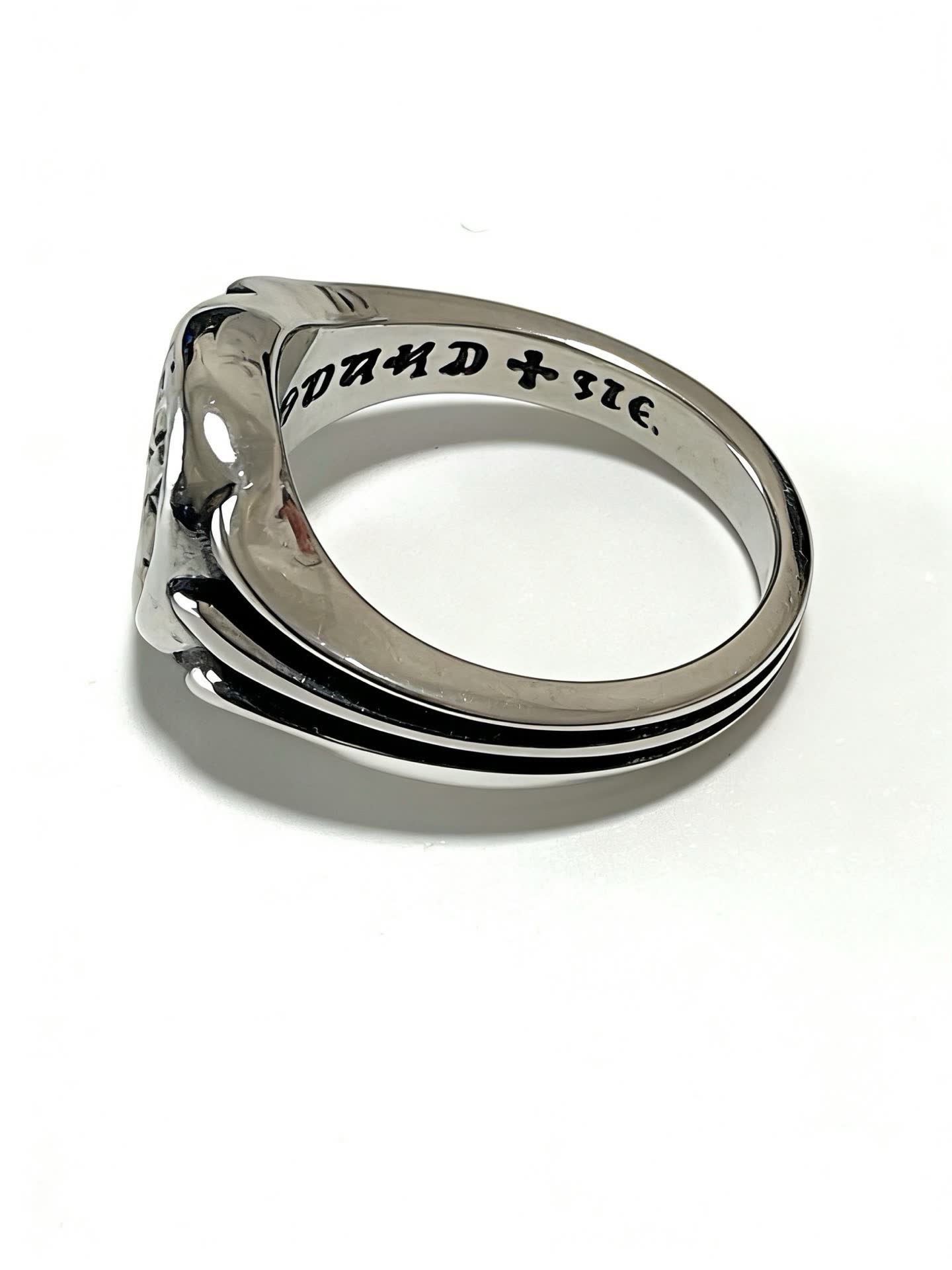 Chrome Hearts 925 Sterling Silver Ring with Flower Design